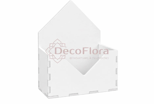 Кашпо КОНВЕРТ белое 21*10*31см 